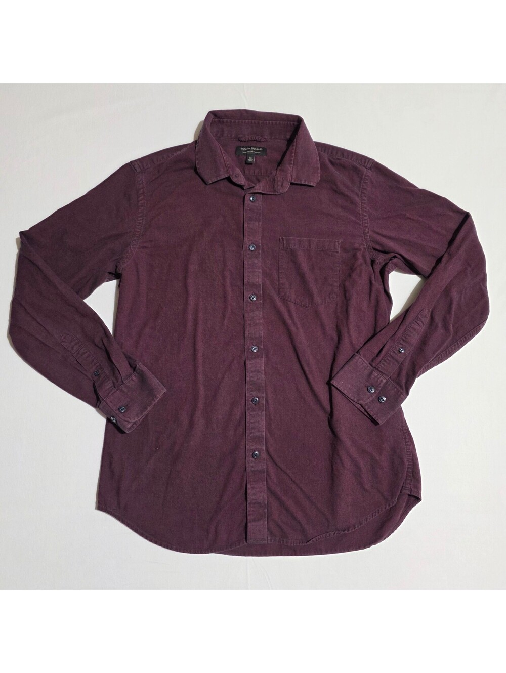 Banana Republic Lightweight Flannel Shirt Medium Burgundy